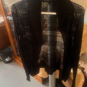 Black cover over dress